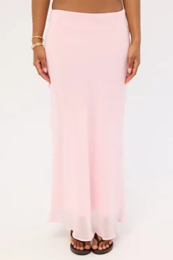 Lula Chiffon Maxi Skirt Pink
