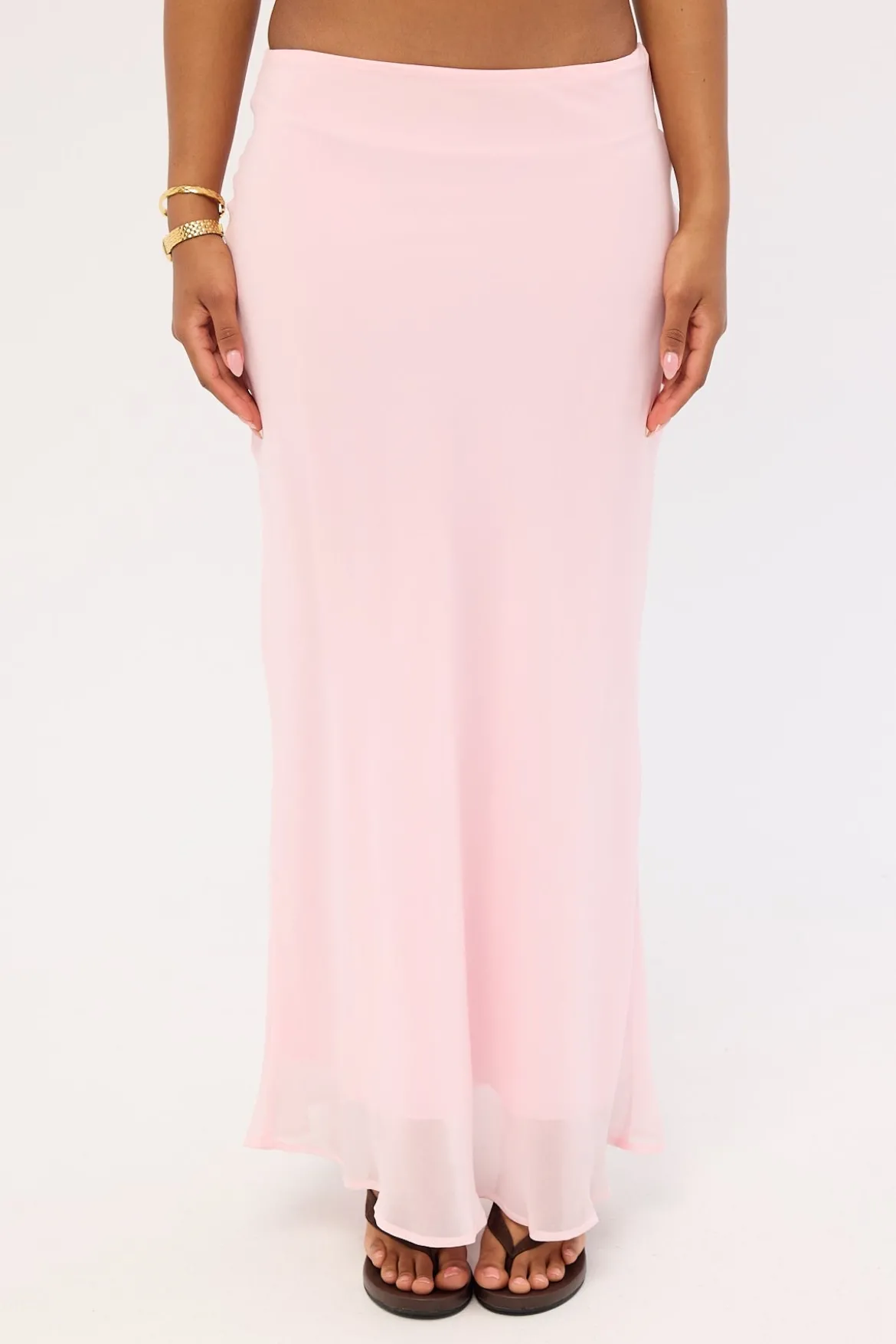 Lula Chiffon Maxi Skirt Pink