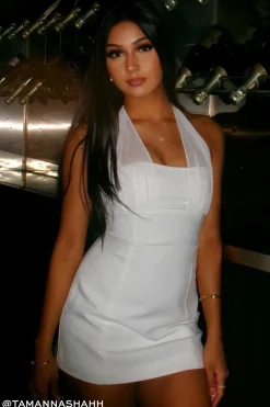 Lula Halter Mini Dress White