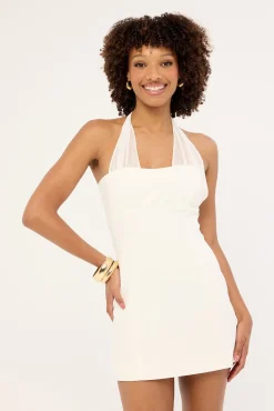 Lula Halter Mini Dress White