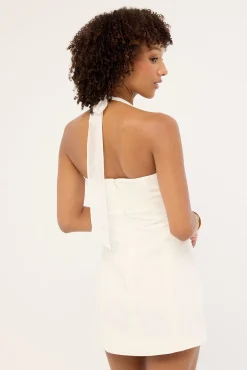 Lula Halter Mini Dress White