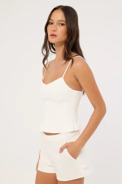 Lula Low Rise Shorts White