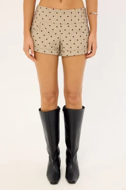 Lumin Shorts Polka Pinstripe Beige