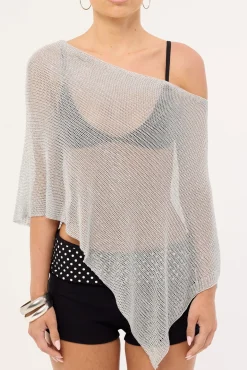 Luminous Poncho Silver