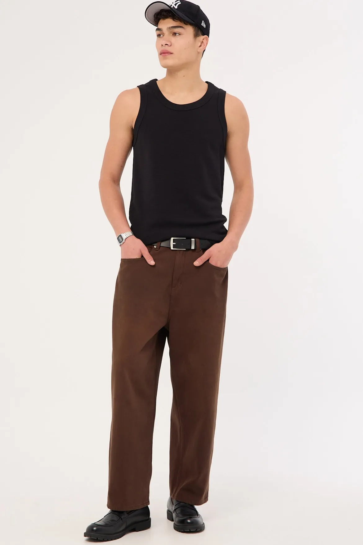 Luxe Ottoman Singlet Black