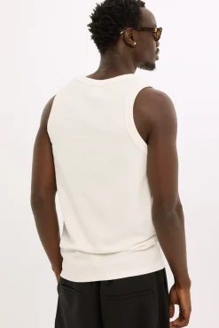 Luxe Ottoman Singlet Off White