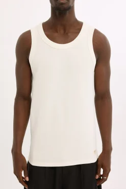 Luxe Ottoman Singlet Off White