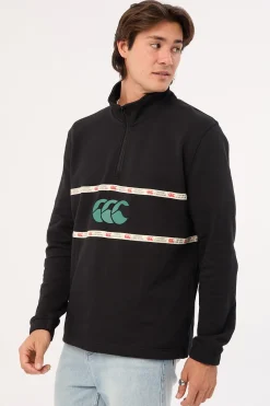 M Heritage Quarter Zip Jet Black