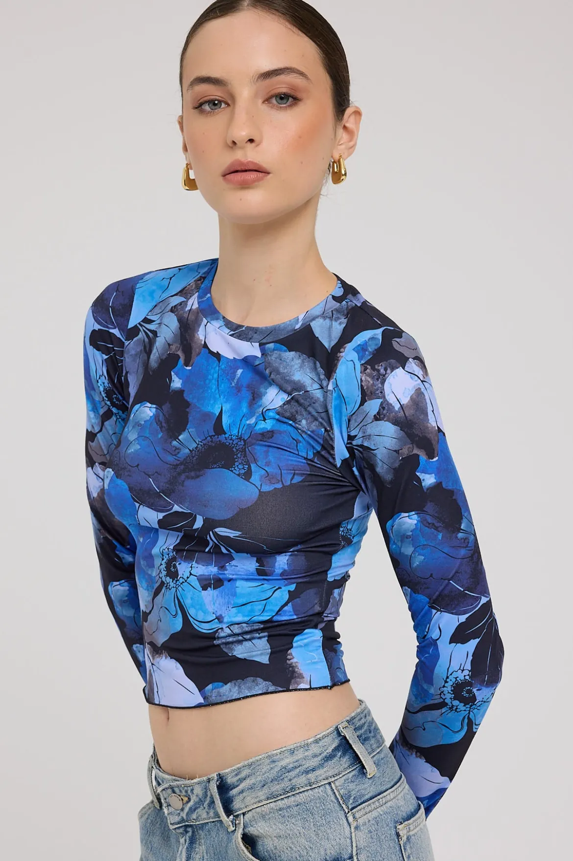 Macy Long Sleeve Tee Floral Print
