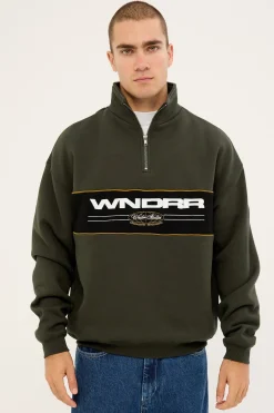 Maison 1/4 Zip Sweat Grey