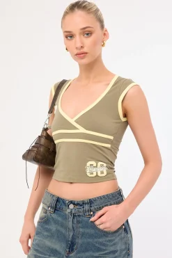 Major League Wrap Top Kelp
