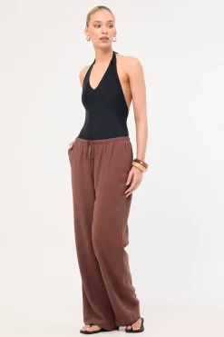 Majorca Elastic Pant Brown