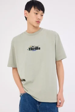Make A Wish Oversize Fit Tee Dirty Sage