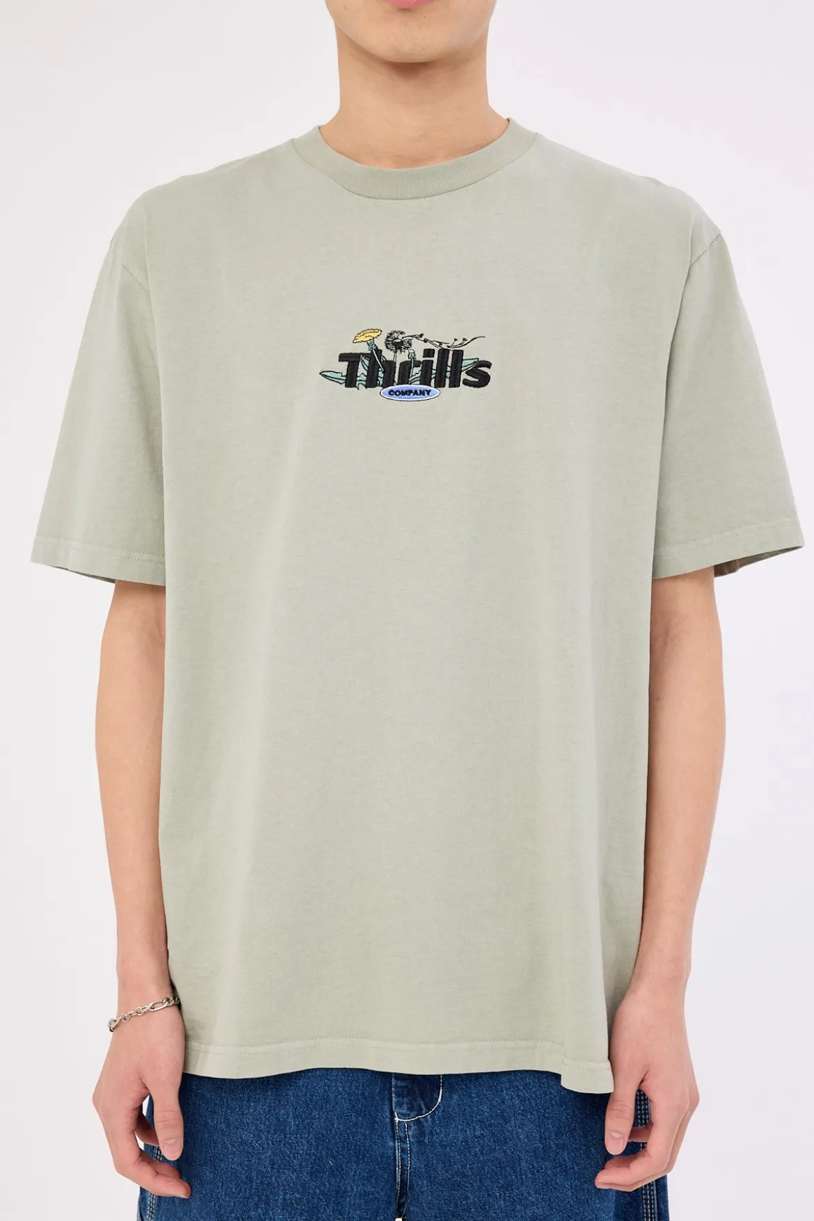 Make A Wish Oversize Fit Tee Dirty Sage