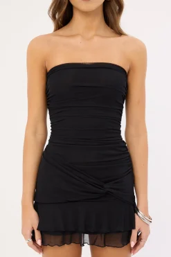 Malia Strapless Mini Dress Black