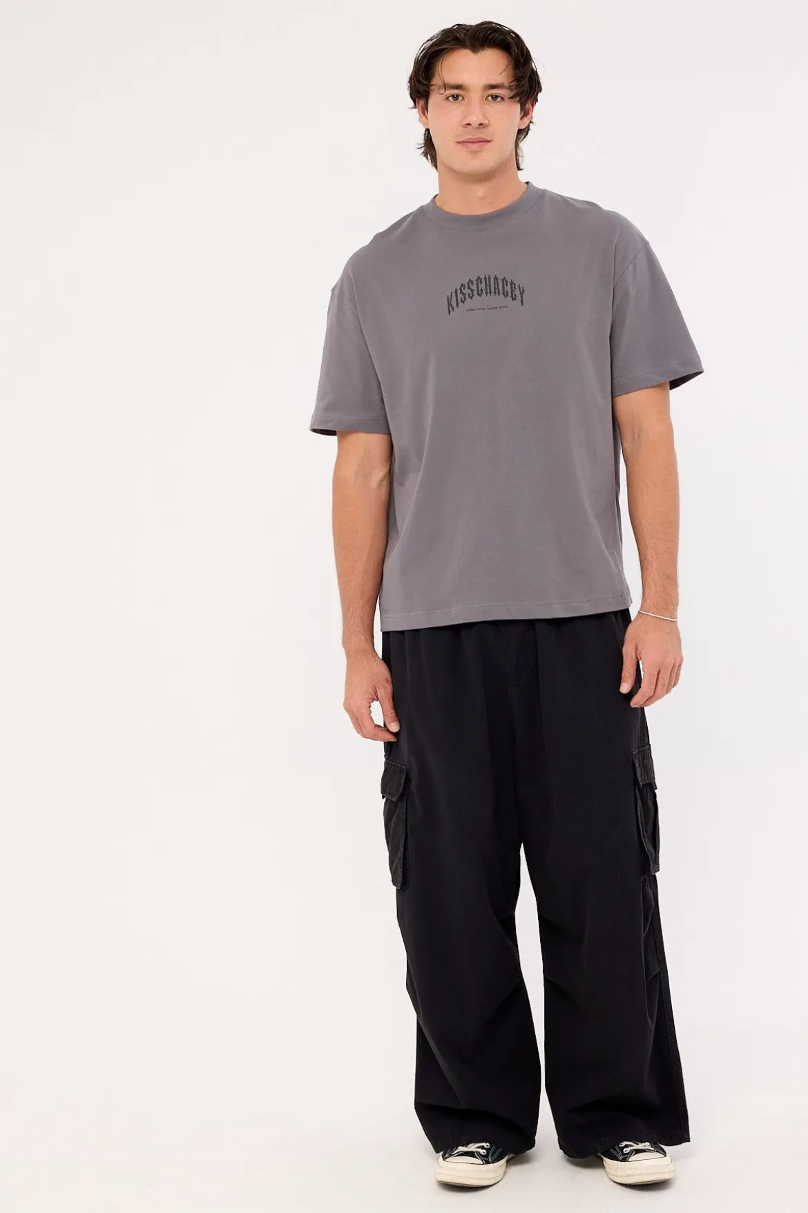 Manor Oversized Tee Charcoal