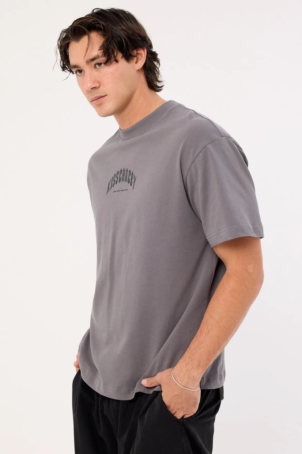 Manor Oversized Tee Charcoal