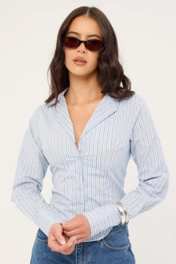 MARA STRIPE SHIRT Blue Stripe