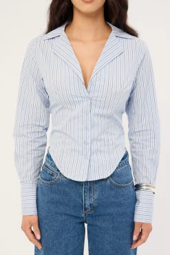 MARA STRIPE SHIRT Blue Stripe