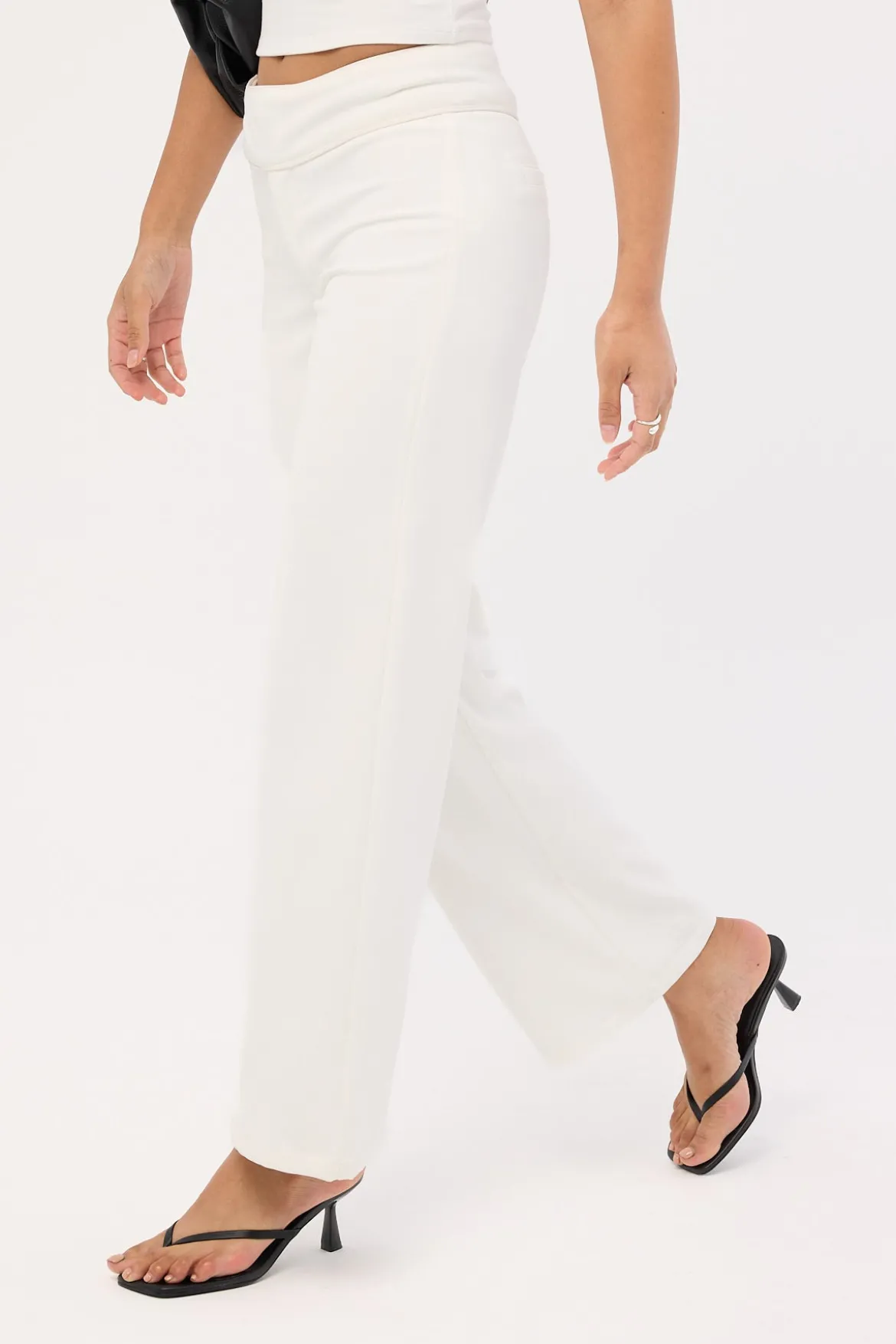 Marcia Mid Rise Pant White