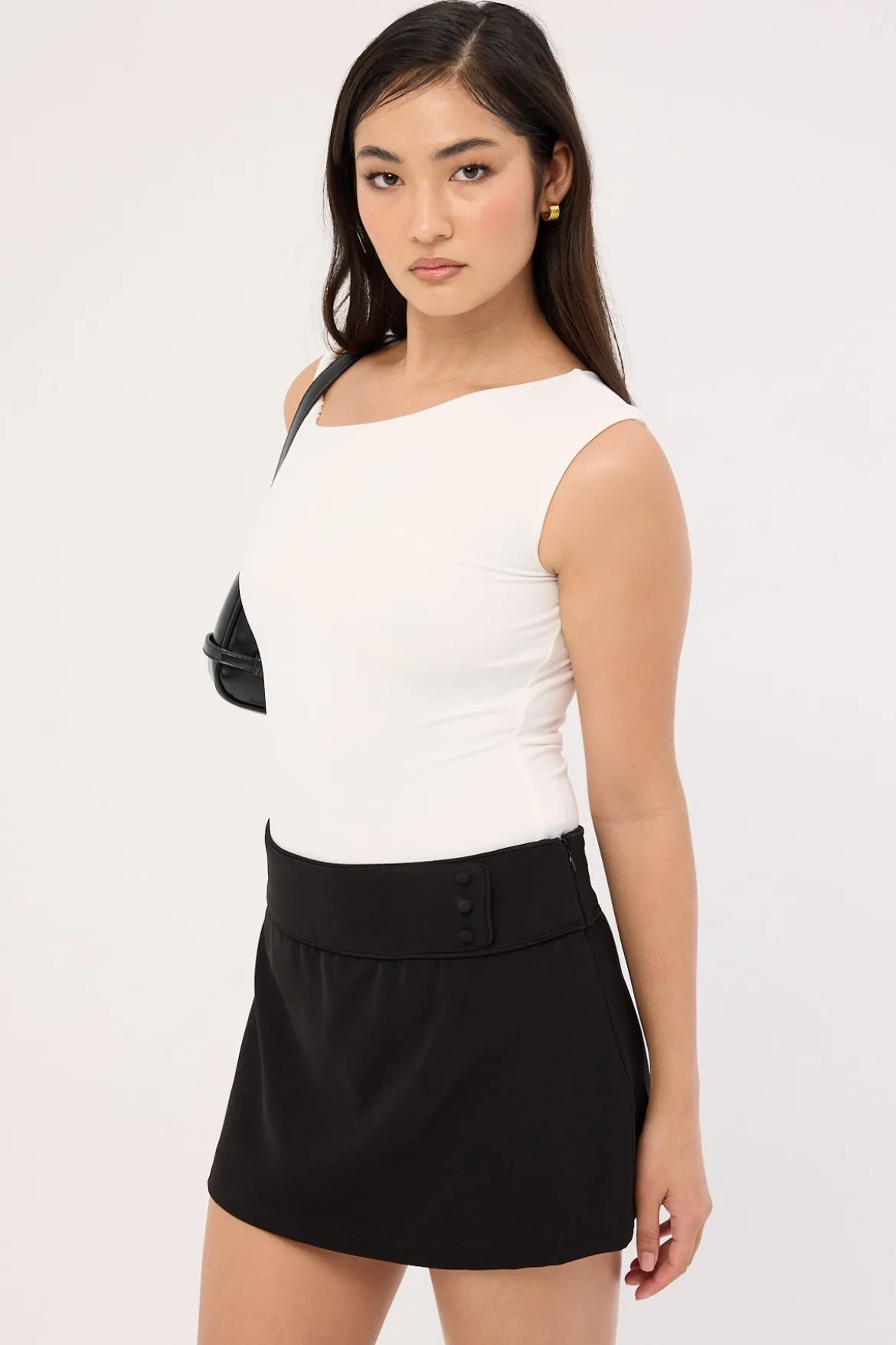 Marcia Mid Rise Skirt Black