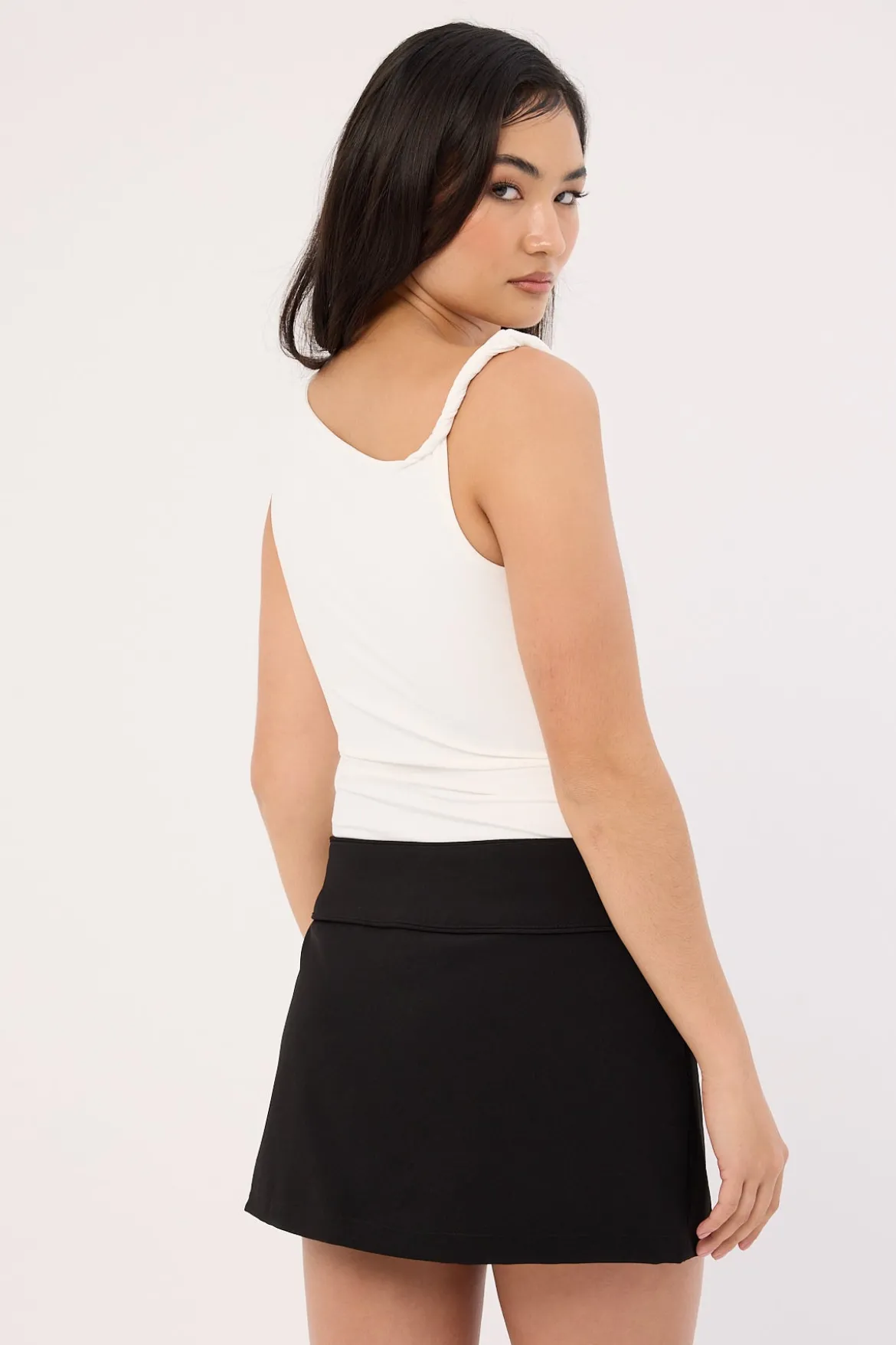 Marcia Mid Rise Skirt Black