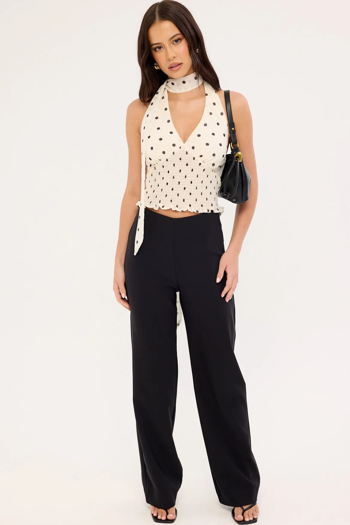 Margaux High Rise Pants Black