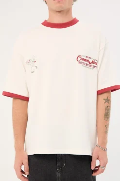 Marinara Heavyweight Ringer Easy Tee Off White