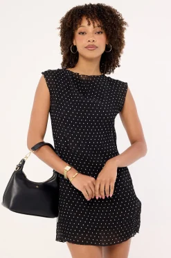 Mariner Mini Dress Noir Polka