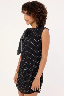 Mariner Mini Dress Noir Polka