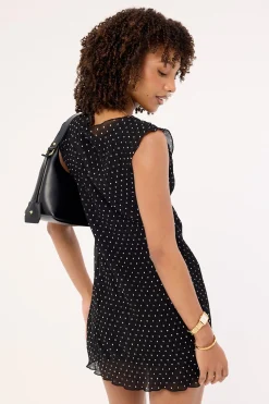 Mariner Mini Dress Noir Polka
