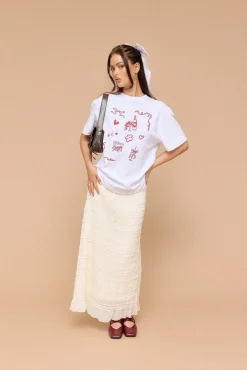 Marisole Gathered Maxi Skirt Cream