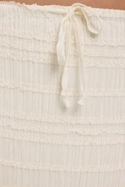 Marisole Gathered Maxi Skirt Cream