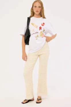 Marisole Mid Rise Pant Cream