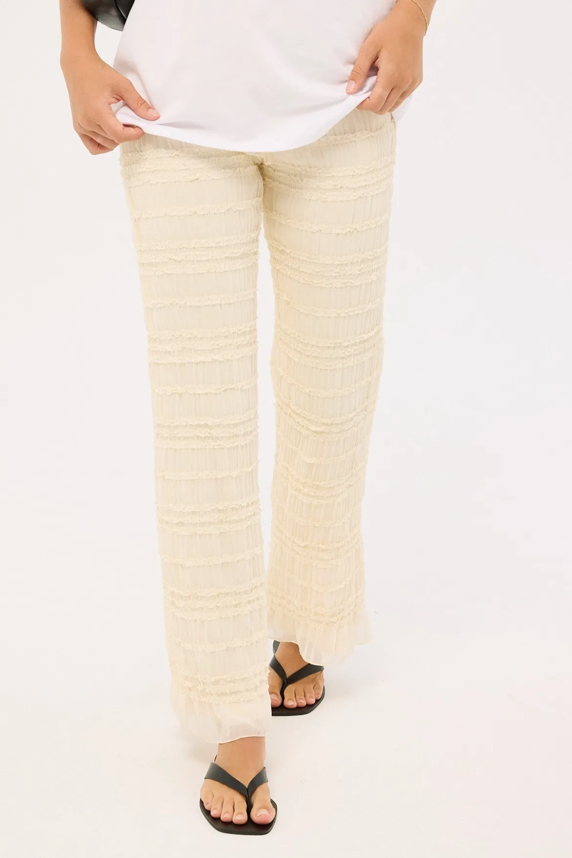 Marisole Mid Rise Pant Cream