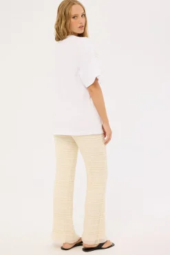 Marisole Mid Rise Pant Cream