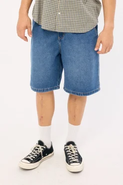 Mark Denim Work Short Faded Blue
