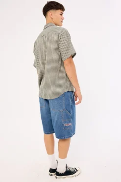 Mark Denim Work Short Faded Blue