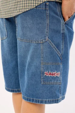 Mark Denim Work Short Faded Blue