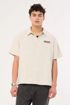Mark Stripe Shirt Smoke Stripe