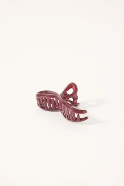 Marley Hair Claw Clip Burgundy
