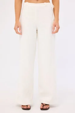 Marlo Mid Rise Menorca Pant White
