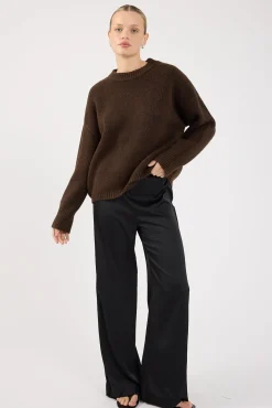 Marlowe Crew Neck Jumper Brown