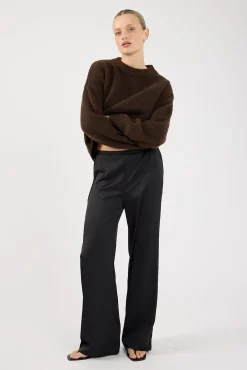 Marlowe Crew Neck Jumper Brown