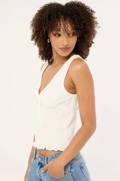 Marni Shirred Top White