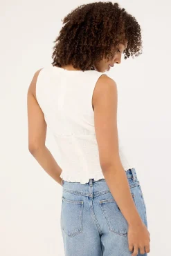 Marni Shirred Top White
