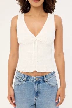 Marni Shirred Top White