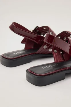 Matilda Patent Sandal Cherry