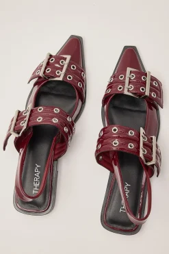 Matilda Patent Sandal Cherry