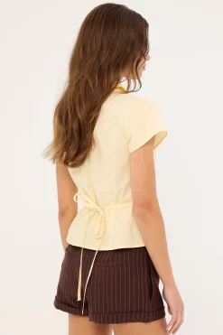 Maya Short Sleeve Blouse Butter